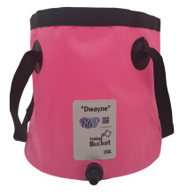 PBP Handy Folding Bucket 20L - "DWAYNE" With Quick Hose Connector (Pink)