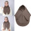Classical Shawl Wrap Hijab Scarf Middle-Dark Grey 86x78cm 3