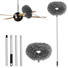 Ceiling Fan Cleaner Duster Reusable Microfiber Ceiling Fan Blade Cleaner Removable Duster with Extension Pole Adjusts 13 to 49.7 Inch for Cleaning