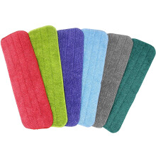 6 Pack Spray Mop Heads Replacement Mop Pads Reveal Mop Cleaning Pad ,Fit for All Spray Mops & Reveal Mops Washable 16.5*5.11 Inches. (Multicolor, 6