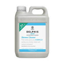 Delphis Eco Daily Shower Cleaner | 2 Litre Refill | Natural Streak-Free, Eco & Vegan friendly Cleaning for Shower Screens, Tiles, Mirror and Glass,