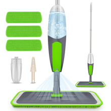 Spray Mop for Floor Cleaning, ILAVCOOL Microfiber Floor Mop with 3 Reusable Pads 550ML Refillable Bottle for Cleaning Laminate, Tile, Wood, Hardwood