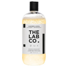 The Lab Co. Cashmere and Wool Laundry Wash 500ml. Non-Bio washing detergent for woollens to be use in your washing machine or handwashing. Scented