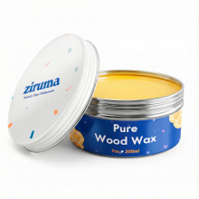 Ziruma Premium Beeswax for Chopping Boards - No Mineral Oil [7 oz] - Food Grade Wood Wax for Butcher Blocks and Wooden Utensils - Natural Wood