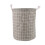 Multfunctional Cotton Linen Foldable Basket for-Light Grey L 1