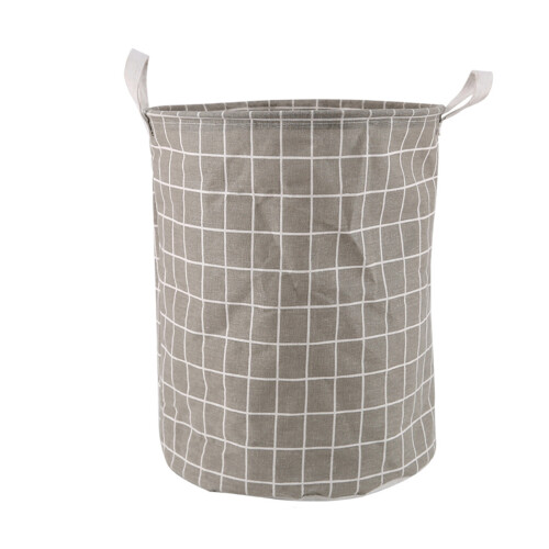 Efficient Space Saving Foldable Grid Hamper for-Light Grey L