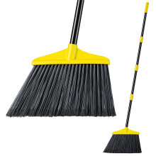 Lifewit Outdoor/Indoor Broom Heavy Duty, Sweeping Soft Floor Brush with 53" Extendable Long Handle, Household Angle Corner Brooms for Kitchen, Patio,