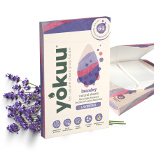 YOKUU Probiotic Laundry Sheets| 64 loads | Lavender Scented | Travel Washing Detergent| Eco Laundry Detergent Sheets