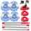 Sgizoku 8PCS Mop Refills with Handle Compatible with Viledar H2PrO System Spin RinseClean 2Tank:4 Microfiber Refills+2 Brushes+1 Spin Mop Base+1 Mop 1