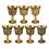 2Pcs Handcrafted Metallics Goblets Perfect For-golden grape 2