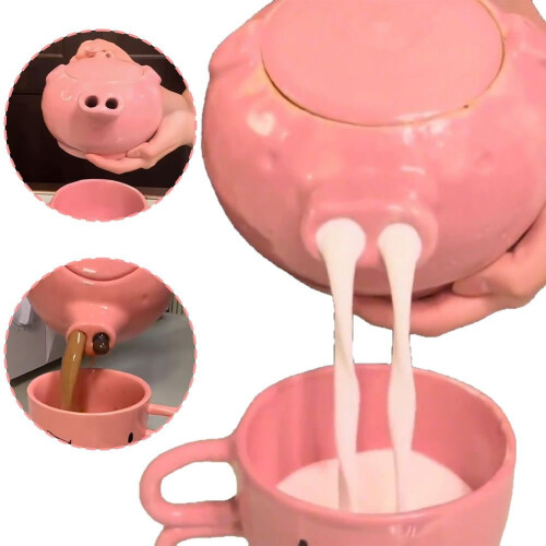 Pink griseformet keramik tekande 1,2 l 2