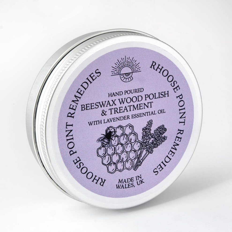 Beeswax Wood Polish With Lavender Essential Oil - 30Ml - Natural Wood Wax, Enhances The Natural Beauty Of All Types Of Wood, Cleans, Seals & Protects 5051223865124