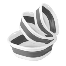 3 Pcs Collapsible Washing Up Bowls,Foldable Wash Basin,Portable Silicone Plastic Collapsible Washing Bowl,Multipurpose Folding Hand Basket Basin for
