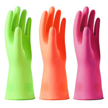Alimat PluS 3 Colors Rubber Gloves, Washing up Gloves Without Liner, Reusable Cleaning Gloves Latex Free, Waterproof Kitchen Gloves for Laundry,