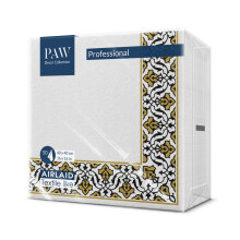 PAW - Airlaid Cloth-Like Napkins (40 x 40 cm) | 50 Pieces | Ideal for Wedding, Christening, Communion, Birthday | Linen Feel Elegant Napkins | Color: