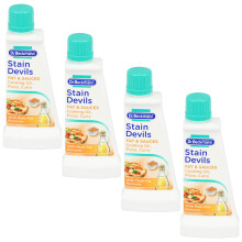 Dr Beckmann Stain Devils Fat & Sauces Cooking Oil, Pizza & Curry Stain Remover (4 x 50ml)