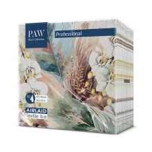 PAW - Airlaid Cloth-Like Napkins (40 x 40 cm) | 50 Pieces | Ideal for Wedding, Christening, Communion, Birthday | Linen Feel Elegant Napkins | Color: