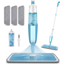 PAPCLEAN Microfibre Spray Mop with 3 Reusable Pads and Refillable Bottle, 360 Degree Spin Mop for Hardwood, Marble, Tile, Laminate, or Ceramic Floors