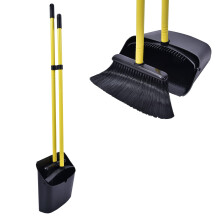 Jekayla Long Handled Dustpan and Brush, Broom and Dustpan Set, Household Dust pan Combo with 54 Inch Handle for Indoor Outdoor Household Cleaning and