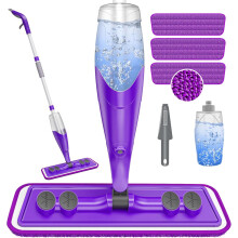 Papclean Spray Mop for Cleaning Floors - Microfibre Flat Mop with 3 Reusable Pads 635 ML Bottle for Wet Dry Hard Wood Laminate Wooden Tile Floors