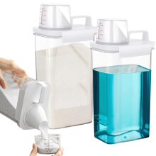Unvtap 2300ml Washing Powder Storage 2 PCS Detergent Dispenser with Measuring Cup, Laundry Powder Storage Container, Laundry Detergent Storage for
