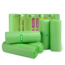 Biodegradable Bin Liners, 80 Counts 50 Litre/13Gallon Large Garbage Bags Compostable Trash Bag,Bin Bags,100% Recycled,Thick,Tough,Degradable Rubbish