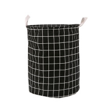 Stylish Decorative Foldable Hamper with Grid Designs-Black S