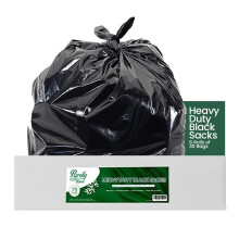 Blake & White Purely Kind Black Sacks 75L- Ultra Durable & Eco Friendly Recyclable Bin Bags - Heavy Duty Bin Liners for Household, Office, and Kitchen
