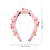 Fascia per capelli da donna con strass rosa e nodo. 2