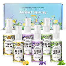 SCENTORINI Toilet Spray with 3 Fragrance, Luxury Toilet Spray, Lemon, Lavender, Mint, Bathroom Air Freshener, 6 Pack
