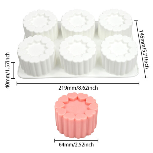 Chocolate Molds Heart Cylinder Silicone Molds Mousses Cake 2