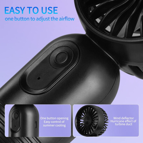 Mini Fan2Pack, Χαριτωμένος φορητός ανεμιστήρας που λειτουργεί με μπαταρία, ελαφρύς 2