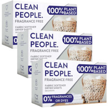 The Clean People Fabric Softener Sheets - Dryer Sheets - Softens & Removes Static Cling - Vegan Laundry Softener, Essential Oils (360 Count, Fragrance