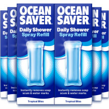 OceanSaver Daily Shower Cleaner | Eco-Friendly Shower Cleaning Spray | Removes Soap Scum, Prevents Limescale | Sparkling Shine | Vegan, Plastic-Free &