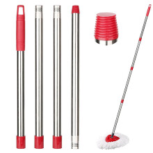 Mop Handle for Viledar All Turbo Mop Replacement Stick,Adjustable Stainless Steel Handles Pole for Spin Turbo/Turbo-Smart/EasyWring Mops Pole,Fits