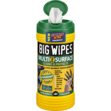 Big Wipes x80 Multi-Surface Wipes Tub, Maximum Value, Biodegradable. Heavy Duty Super Absorbent Professional Wipes, 4 Bio-Based Power Solvents, Skin
