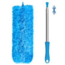 JEHONN Feather Duster for Cleaning, 254 cm Extendable Long Handle Microfiber Dusting Brush, Telescopic Dust Remover Tool for High Ceiling Fan AC Vent