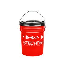 Gtechniq Bucket with Lid, 3-Piece Detailing Car Wash Bucket with Dirt Trap and Gamma Seal Lid for Car Cleaning, 20L