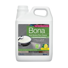 Bona Hard-Surface Floor Cleaner for Mopping Robots and Vacuums, Concentrate, Quick-drying and Streak-free, Lemon Mint - 2.5L