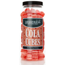 Original Cola Cubes Kola Retro Sweets Gift Jar By Berrymans Sweet Shop - Classic Sweets, Traditional Taste.