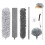 Fogray Extendable Feather Duster, Bendable Microfiber Duster with Extra Long 100" Telescopic Extension Pole and Soft Silicone Cap, Washable Duster for 1