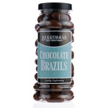 Original Chocolate Brazil Nuts Choc Brazils Retro Sweets Gift Jar by Berrymans Sweet Shop - Classic Sweets, Traditional Taste.