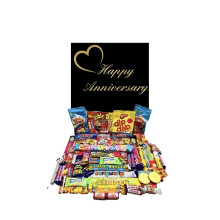 Happy Anniversary Gold Pick Mix Ultimate Retro Sweets Box Sweet Candy Hamper