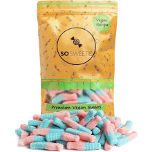 SoSweetie VEGAN Fizzy Bubblegum Bottles | Fizzy Sweets in a resealable pouch