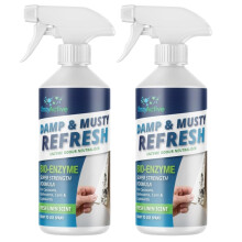 EnzyActive Damp & Musty Refresh Odour Neutraliser Spray ? Bio-Enzyme, Fresh Linen Scent ? Eliminates Musty Smells from Damp, Mould & Mildew Caravans,