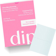 dipndip Dip Eco-Friendly Laundry Sheets Detergent | Plant Based, Plastic Free & Zero Waste | Perfect for Sensitive Skin | Fragrance Free | 60 Load