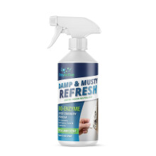 EnzyActive Damp & Musty Refresh Odour Neutraliser Spray ? Bio-Enzyme, Fresh Linen Scent ? Eliminates Musty Smells from Damp, Mould & Mildew Caravans,