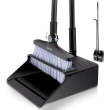 Daris Broom and Dustpan Set,Dustpan and Brush Set Long Handled,Sweeping Upright Sweep Set ?180 Degree Rotating Sweeping Brush,Household Dust Pan with