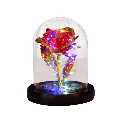 Roseta com cúpula de vidro e base de LED branca (1 peça) 2