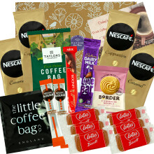 Coffee Lovers Hamper Gift for Men with Coffee, Luxury Biscuits & Chocolate ? Mother?s Day Gift ? Food Hampers For Couples, Get Well Soon, Thank You